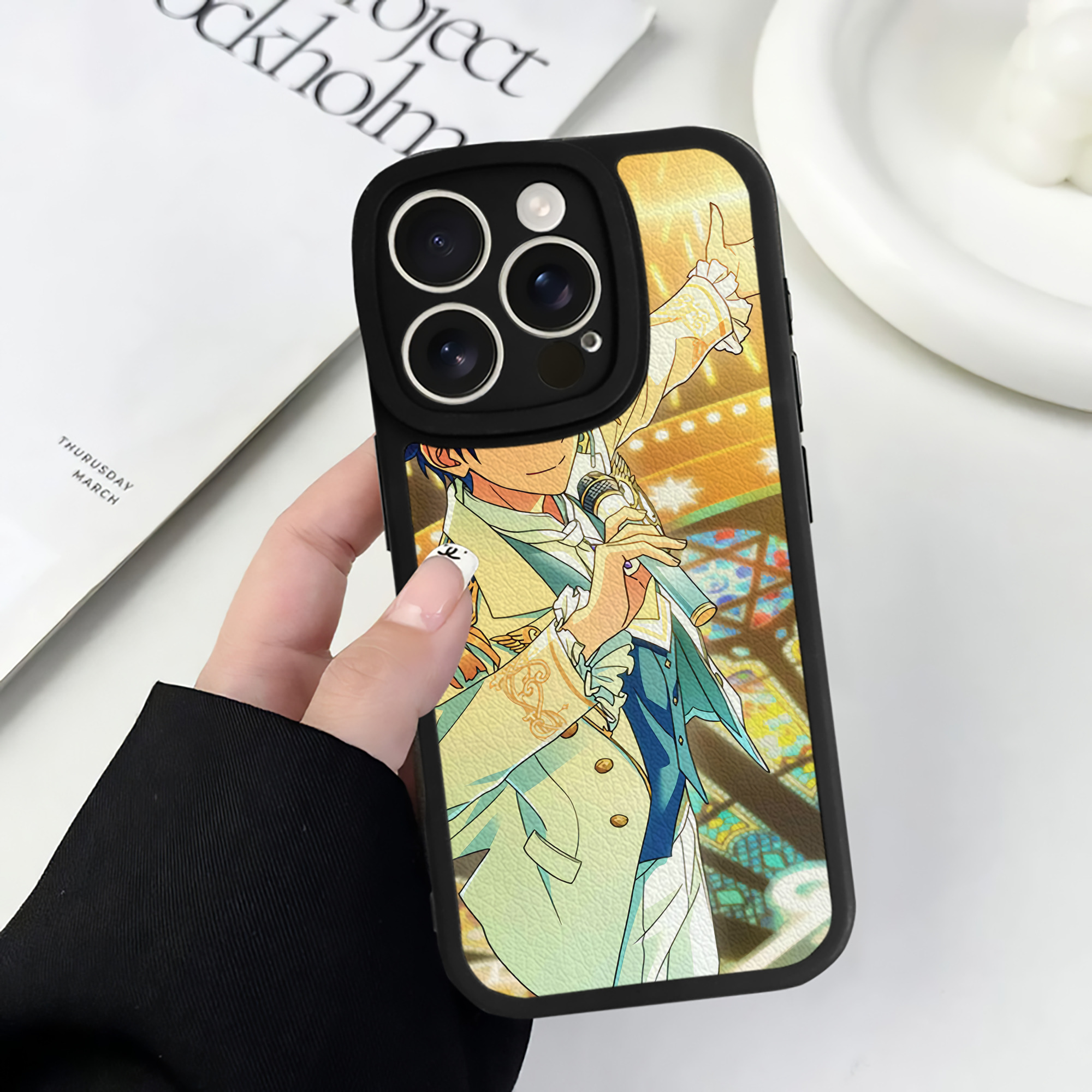 （画像用） あんさんぶるスターズ! Ensemble Stars 【iPhone 16シリーズ対応】シリコンスマホケース（レザー調） 材質：シリコン